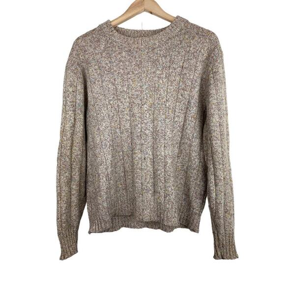 Vintage McGregor Men's XL Tan Wool Blend Ribbed Classic Pullover Sweater - Picture 1 of 4